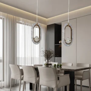 Modern gold pendant lamp, 25 watts, with three lighting modes