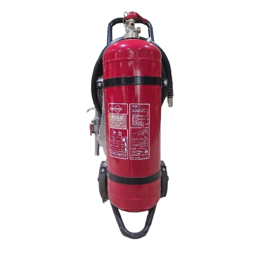 مطفأة حريق رغوية متنقلة بعربة من سنتك، سعة 25 لتر، موديل ST-AFFF-25