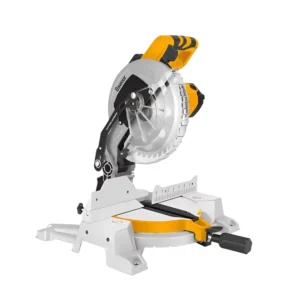 منشار زاوية كهربائي للخشب 255 مم — 2200 واط، قطع سريع ودقيق وتحكم مريح من DWR