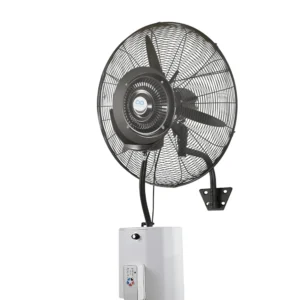 مروحة حائطية بخاصية الرذاذ وتصميم كريستال مقاس 26 بوصة مع ريموت كنترول