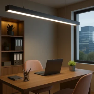 كشاف خطي فيليبس 26 واط — مقاس 10 سم × 120 سم، تصميم معلق أو ملتصق، لون الإضاءة شمسي كريمي