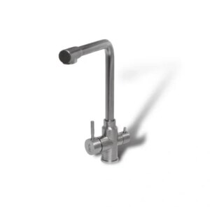 صنبور حوض مطبخ 3 في 1 مع فلتر — فولاذ مقاوم للصدأ مصقول