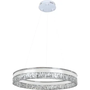 ثريا معلقة مودرن أبيض، 3 إضاءات، 105 واط، طول 800 ملم