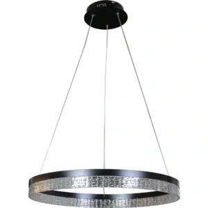 ثريا معلقة مودرن باللون الأسود — 3 مصابيح، إجمالي 115 واط