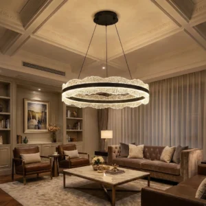 نجف مودرن أسود — 3 إضاءات، 115 واط، قطر 800 مم