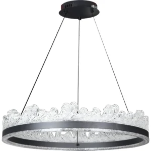 نجفة معلّقة مودرن سوداء — 3 إضاءات، 115 واط، مقاس 800 مم