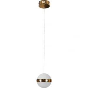 Modern gold pendant chandelier — 3 lights, 12 watts