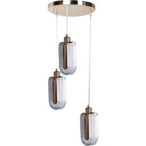 Modern gold wall sconce — 3 lights, 12 watts