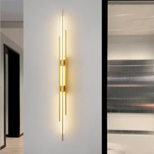 أبليك جداري مودرن بلون زيتي، 3 إضاءات، 12 واط، طول 80 سم