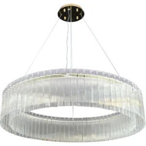 نجفة معلقة مودرن ذهبي، 3 إضاءات، 125 واط، طول 1000 ملم