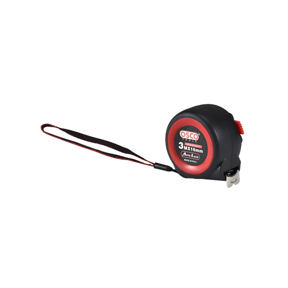 متر قياس أوسكو 3 م (شريط 16 مم) مع قفل أوتوماتيكي