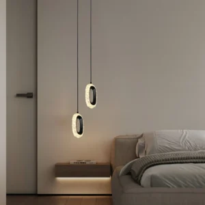 Modern black pendant chandelier — 3 lights, 18 watts