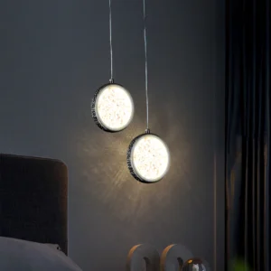 Modern black hanging chandelier - 3 lights, 18 watts