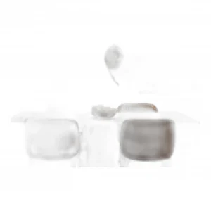 Modern gold hanging light fixture — 3 lights, 18 watts