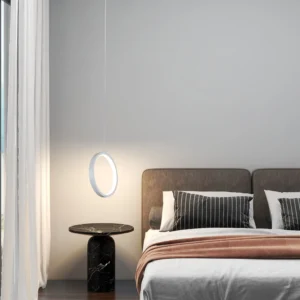 نجفة معلقة مودرن بيضاء — 3 إضاءات، 18 واط