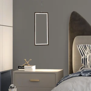 Modern black chandelier — 3 lights, 20 watts (single piece)