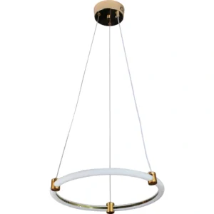 ثريا معلّقة مودرن ذهبية — 3 مصابيح، 20 واط