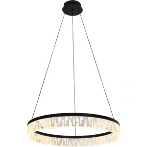 إنارة معلقة مودرن أسود — 3 إضاءات، 20 واط، مقاس 600 مم