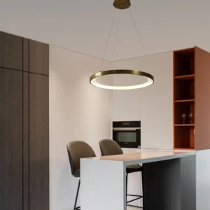 نجف مودرن بلون زيتي — 3 إضاءات، 25 واط، قطر 400 مم