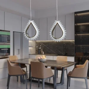 Modern gold pendant light — 3 lights, 25 watts