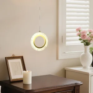 إضاءة معلقة مودرن باللون الذهبي — 3 أوضاع إضاءة، 3 واط