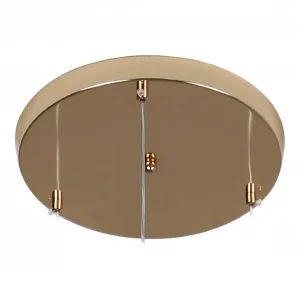 Modern gold ceiling light fixture with three lights (3 x 30 watts)