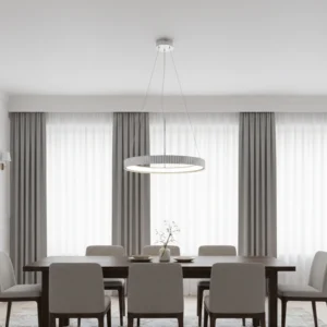 نجف أبيض ثلاثي الإضاءات 3×30 واط، قطر 40 سم