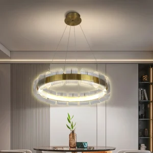 نجف مودرن باللون الزيتي — 3 إضاءات، 36 واط، قطر 60 سم