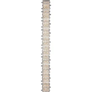 أبليك جدارية مودرن ذهبي — 3 ألوان إضاءة، 36 واط، طول 800 مم