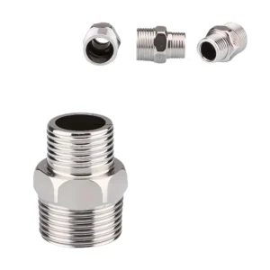 وصلة تقليل سباكة كروم 3/4 × 1/2 بوصة لتوصيل خطوط المياه