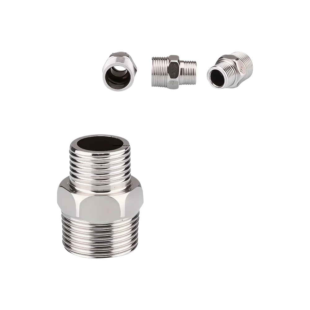 مخفض كروم 3/4 × 1/2 بوصة — فضي