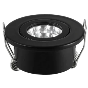 كشاف سبوت متحرك أسود — ضوء أصفر 3 واط، مناسب للدفن بعمق 4 سم