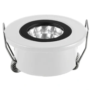 كشاف سبوت لايت متحرك أسود/أبيض — ضوء أصفر 3 واط، للدفن عمق 4 سم