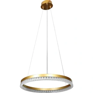 ثريا حلقية مودرن ذهبي اللون — 3 أضواء، قطر 40 سم، 30 واط