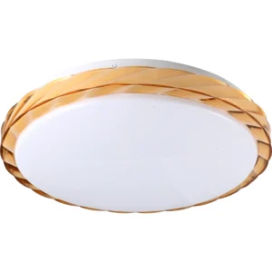 مصباح سقفي مدور بلون عسلي — 3 مستويات إضاءة، قطر 40 سم، 42 واط