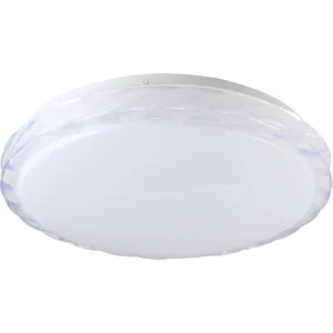 مصباح مدوّر أبيض — 3 مستويات إضاءة، قطر 40 سم، 42 واط