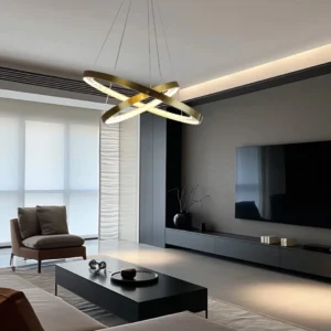 نجف مودرن بلون زيتي — 3 إضاءات، مقاس 40×60 سم، 65 واط