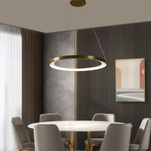 نجف مودرن بلون زيتي، 3 إضاءات، 42 واط، قطر 600 مم