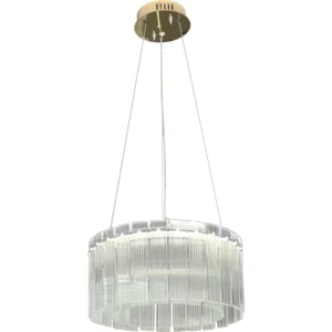 ثريا معلّقة مودرن ذهبي — 3 إضاءات، 48 واط، قطر 400 مم