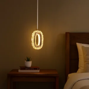 Modern chandelier, gold, nickel, chrome — 3 bulbs x 5 watts (single)