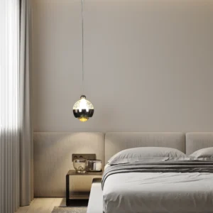 Modern gold chandelier — 3 lights x 5 watts (single piece)