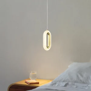 Modern gold chandelier with triple lighting (3 x 5 watts) — Single