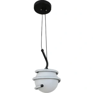 Modern black pendant chandelier — 3 lights, 55 watts