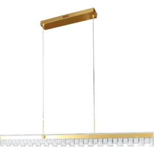 مصباح معلق مودرن ذهبي — 3 إضاءات، 55 واط، طول 1200 مم