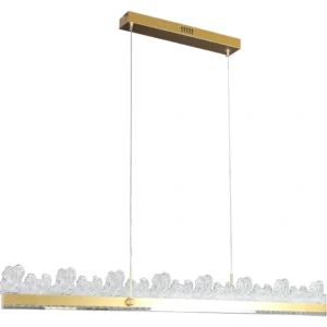 نجفة معلقة مودرن ذهبية - 3 إضاءات، 55 واط، طول 1200 مم