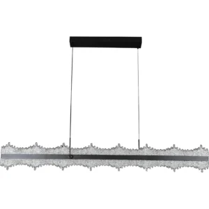 إنارة معلقة مودرن باللون الأسود — 3 لمبات، 55 واط، طول 1200 مم