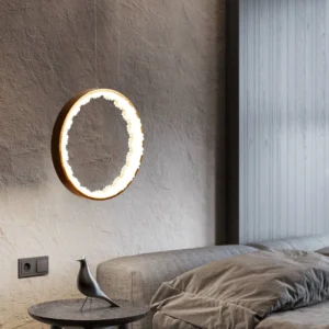 نجفة مودرن ذهبية 3 إضاءات، 55 واط، قطر 40 سم