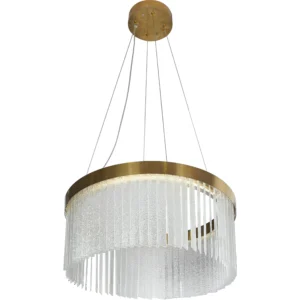 ثريا معلقة مودرن ذهبية — 3 إضاءات، 55 واط، قطر 400 مم