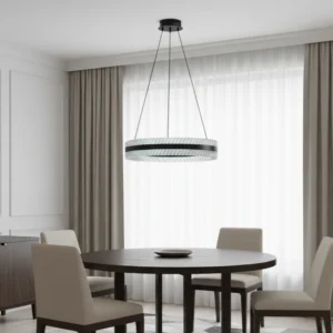 ثريا معلّقة مودرن أسود — 3 إضاءات، 55 واط، مقاس 400 مم