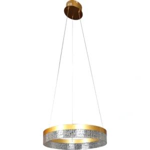 إضاءة معلقة مودرن باللون الذهبي — 3 مصابيح، 55 واط